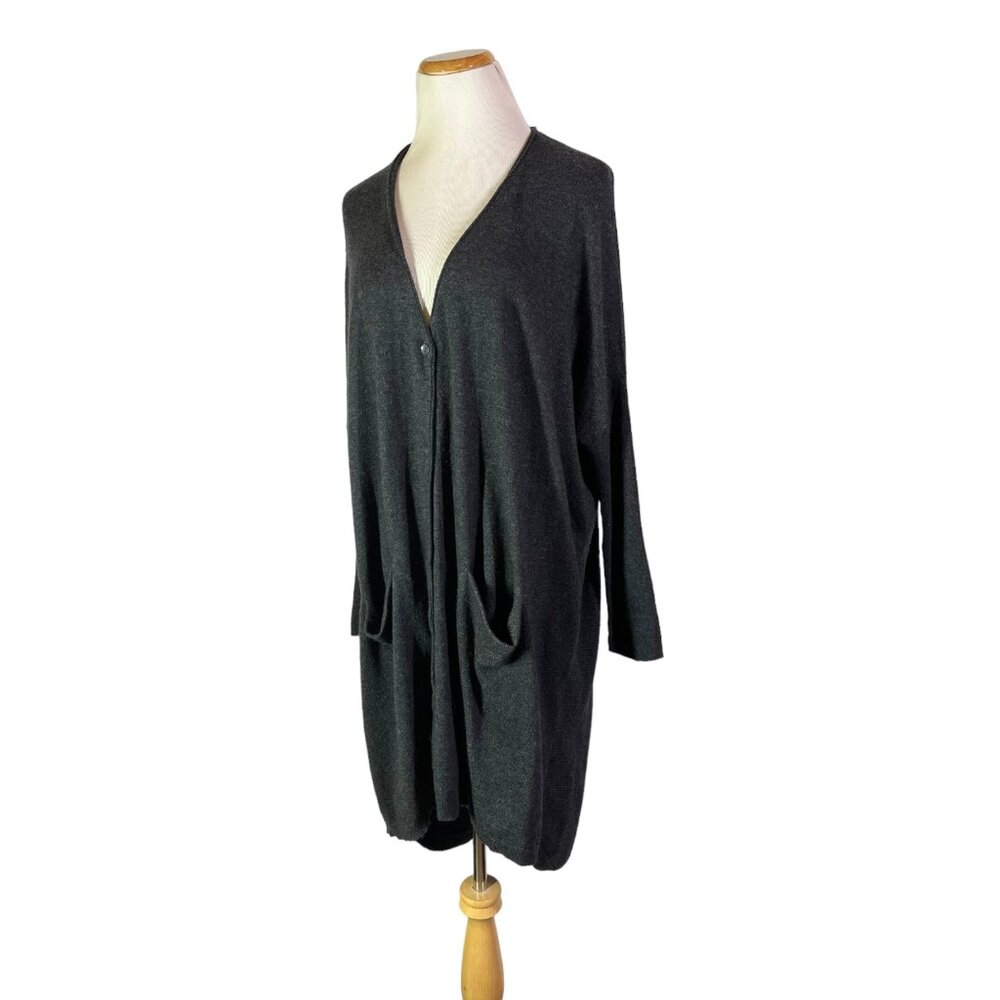 Just Female Size S/M Carla Cardigan Sweater Dark Grey